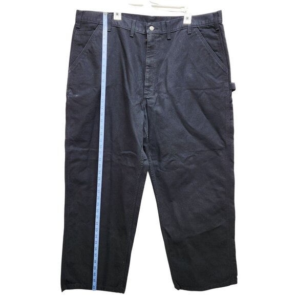 Carhartt Mens Loose Fit Carpenter Pants 44x30 Black Durable Workwear - Picture 4 of 9